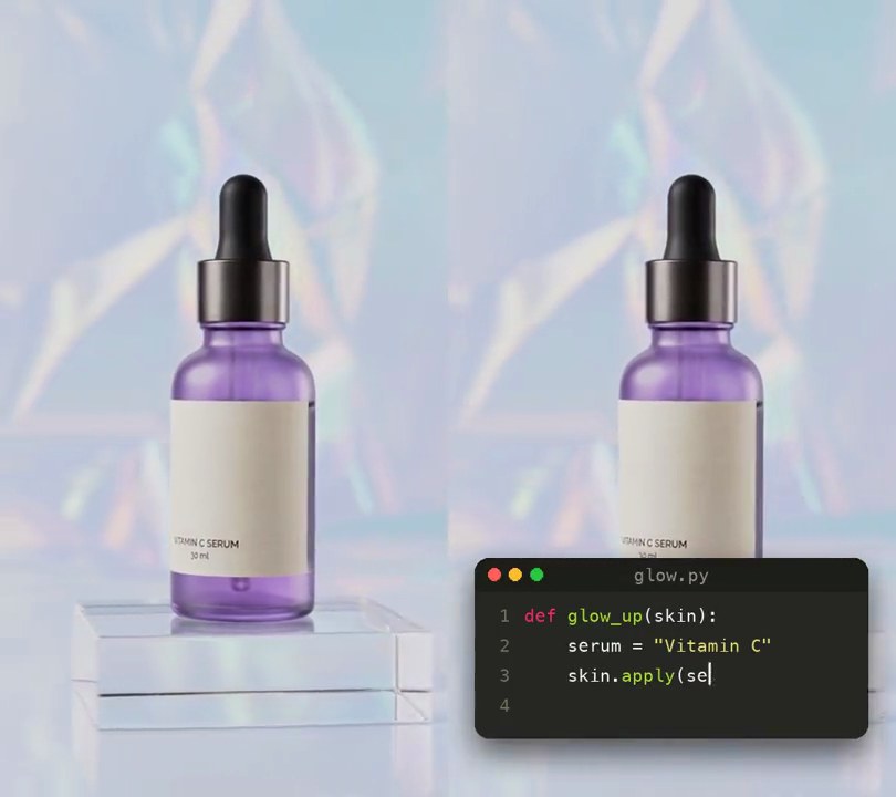 Code typing animation